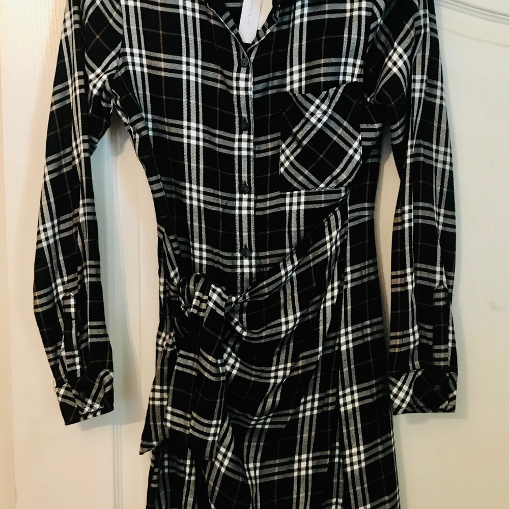 NWT Sanctuary plaid shirt dress - Picture 3 of 3